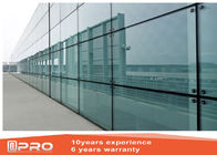 ضد آب بودن دیوار پرده آلومینیومی طراحی مدرن رنگ شیشه ای سفارشی