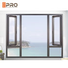پنجره های طوفانی افقی سفارشی مدرن / خانه آلومینیومی پنجره ها با اندازه های استاندارد پنجره آلومینیومی