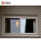 پنجره کشویی ساخت آلومینیوم سیاه و ایمن در برابر ضربه برای خانه محافظت از مواد آلومینیومی پنجره کشویی