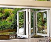 پنجره‌های تاشو آلومینیومی تاشو شیشه‌ای برای انرژی آشپزخانه - صفحه پنجره تاشو کارآمد پنجره تاشو شیشه‌ای تاشو
