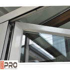 6063-T5 پروفیل پنجره های آلومینیومی روکش دار با پنجره های دو جداره آلومینیومی با اندازه سفارشی