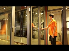 Double Glass Aluminum Patio Sliding Doors Hurricane Proof Impact 4 Tracks