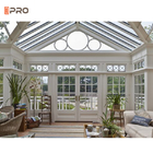 پانل های سقف سانروم شیشه ای پلی کربنات پنجره ای آلومینیومی سانروم باغ زمستانی آنودایز شده