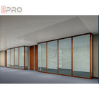 دیوار پارتیشن شیشه ای شفاف بدون قاب پارتیشن اداری داخلی عمودی با نمای کامل