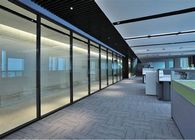 درهای پارتیشن چوبی پروفیل آلومینیومی شیشه مات برای دفتر مدرن