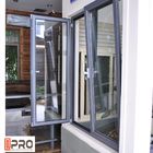 پنجره های سایبان آلومینیومی صرفه جویی در فضا با شیشه های مقاوم در برابر حرارت سایبان های فلزی جایگزین پنجره های سایبان