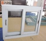 پنجره کشویی آلومینیومی سفید صرفه جویی در مصرف انرژی با پنجره کشویی شیشه ای بازتابنده پنجره کشویی آلومینیومی
