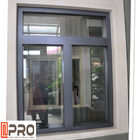 6063-T5 پروفیل پنجره های آلومینیومی روکش دار با پنجره های دو جداره آلومینیومی با اندازه سفارشی