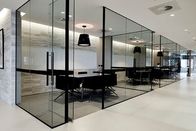 دیوار آلومینیومی مدرن دیوارهای پارتیشن شیشه ای داخلی برای دفاتر