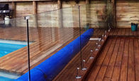 حصار تزئینی باغ نرده آلومینیومی U کانال شیشه ای