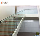 ISO9001 سیستم نرده شیشه ای آلومینیومی پله نرده آلومینیومی