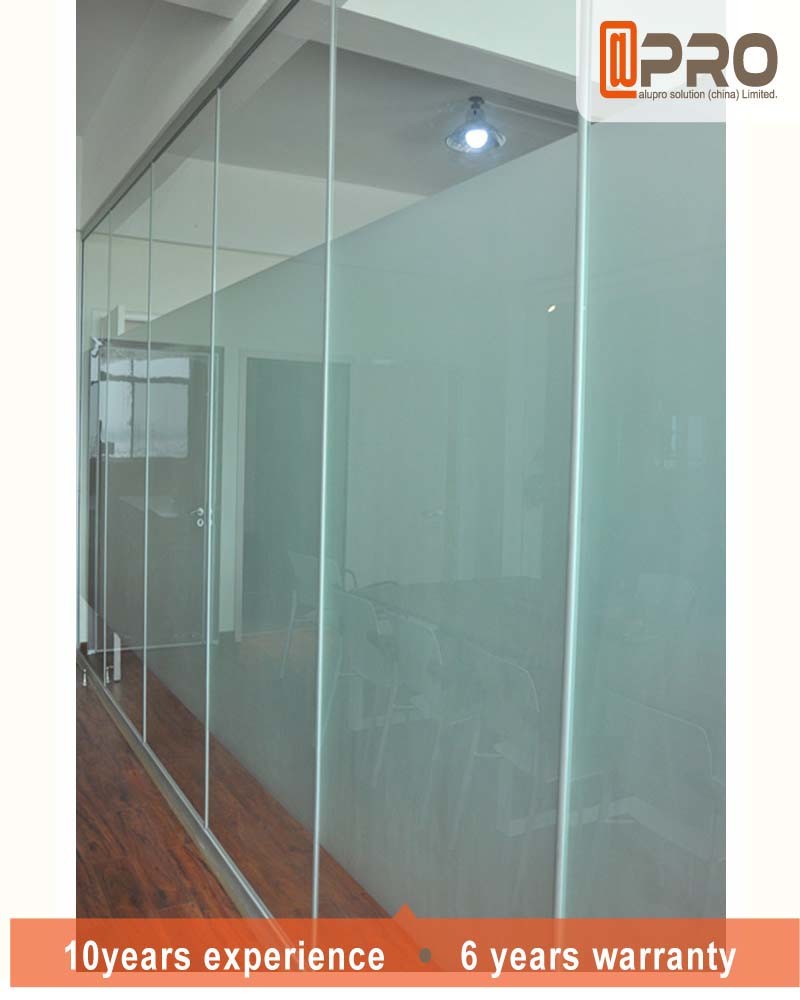 پارتیشن های اداری مدرن شیشه مات نصب آسان برای تجاری