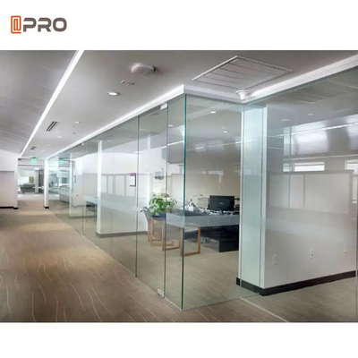 سفارشی 1.2mm شیشه دیوار پارتیشن پانل مواد قابل برداشت تاشو دفتر دیوار پارتیشن